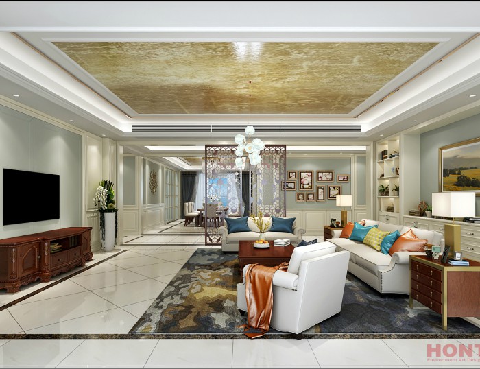 天越灣476平米大家之風(fēng):現(xiàn)代美式風(fēng)格設(shè)計(jì)案